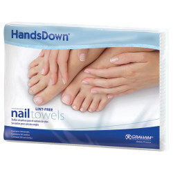 33-642910 HANDSDOWN NAIL CARE TOWELS 12" X 16" - WHITE 50/PK